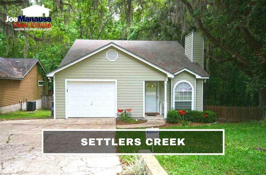 Settlers Creek is a popular NW Tallahassee neighborhood that contains a mix of 300 detached and attached single-family homes with incredible prices starting at just over $100K.