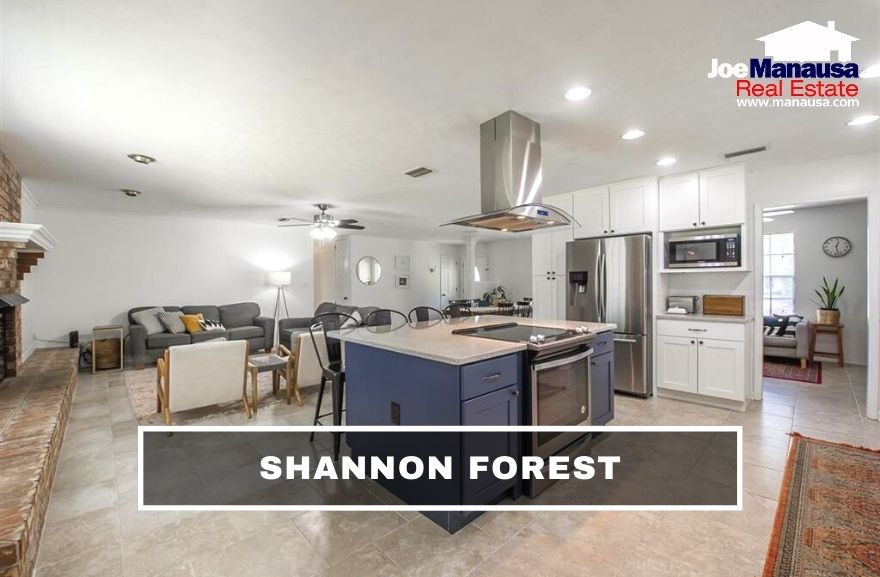 Shannon Forest is a popular Northeast Tallahassee neighborhood containing 275 three and four-bedroom single-family detached homes that were mostly built in the 1970s and 1980s.