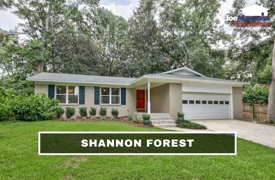 Shannon Forest is a small but popular neighborhood with 275 three and four-bedroom single-family detached homes that were mostly built in the 1970s and 1980s.