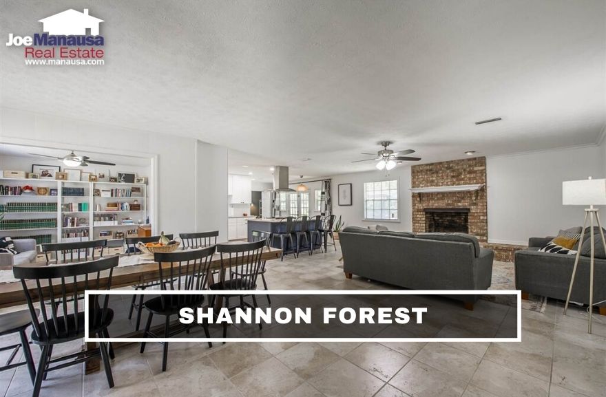 Shannon Forest is located on the east side of Thomasville Road and sits on the western edge of Killearn Estates, making these homes super attractive to homebuyers.