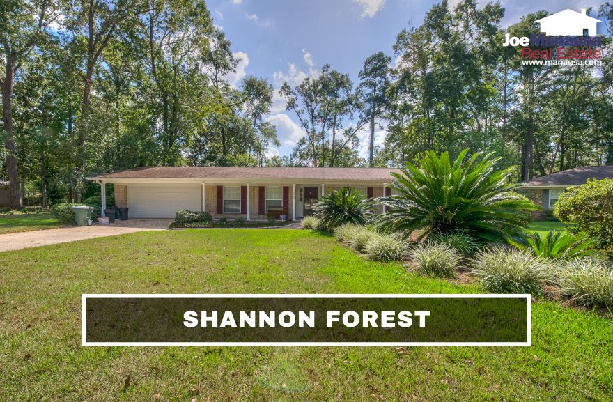 Shannon Forest hosts 275 three and four-bedroom single-family detached homes that were mostly built in the 1970s and 1980s.