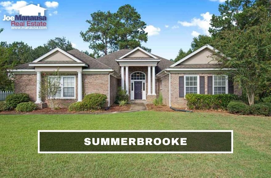 Summerbrooke is a popular Northeast Tallahassee golfing community containing roughly 600 five, four, and three-bedroom executive-sized homes built around the Summerbrooke Golf Course.