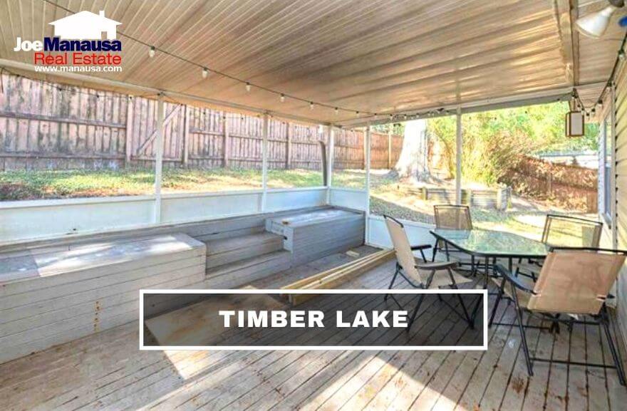 Timber Lake is a popular SE Tallahassee neighborhood that contains 236 single-family detached two and three-bedroom homes on small parcels of land.