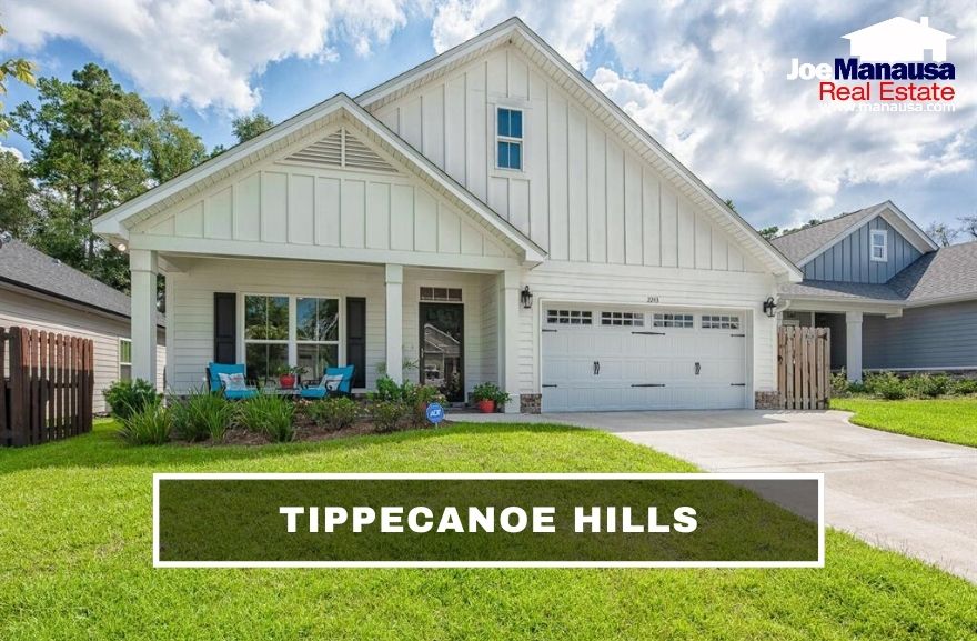 Tippecanoe Hills is a 13-year-old neighborhood that contains nearly 100 three and four-bedroom single-family detached homes.