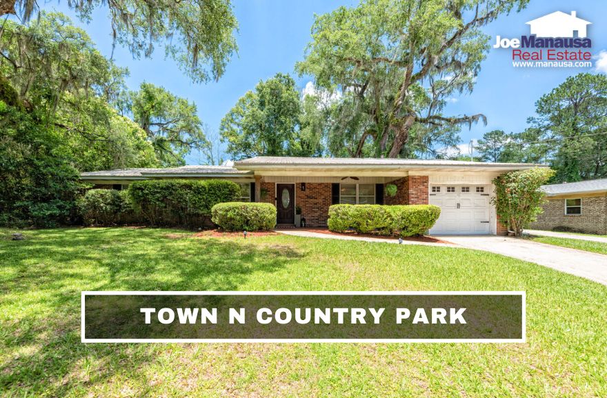 Town N Country Park in NW Tallahassee is located northwest of the intersection of Old Bainbridge Road and Tharpe Street, offering a premium near-Midtown location.
