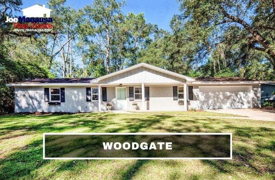 Woodgate is a small but popular neighborhood with more than 200 three, four, and five-bedroom homes built mostly in the 1970s.