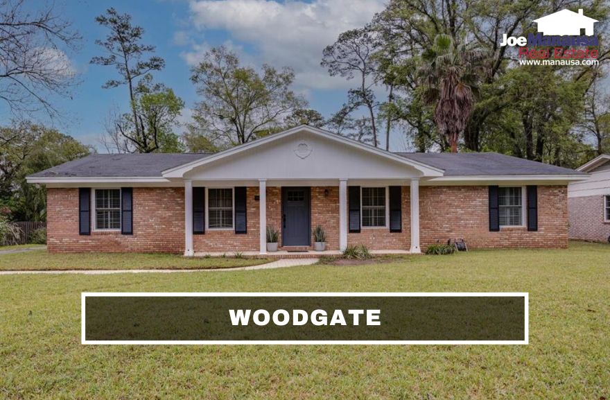 Woodgate is a wonderful 200+ homes neighborhood that features three, four, and five-bedroom homes on nice-sized lots with ages at or approaching fifty years old.