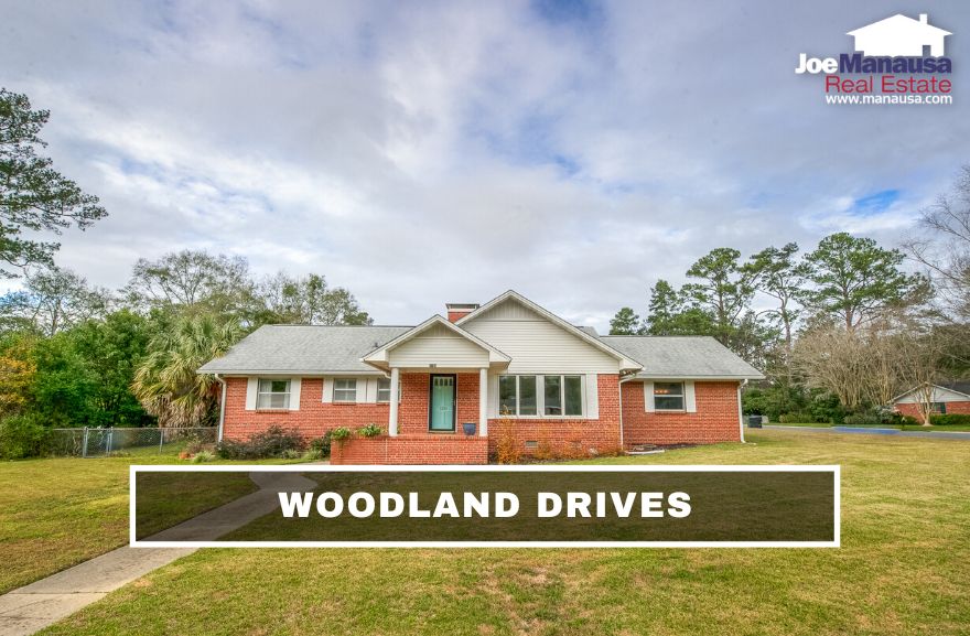 Woodland Drives is a beautiful old Tallahassee neighborhood with 450 homes built as far back as 1875 (and one for sale today built just three years ago).