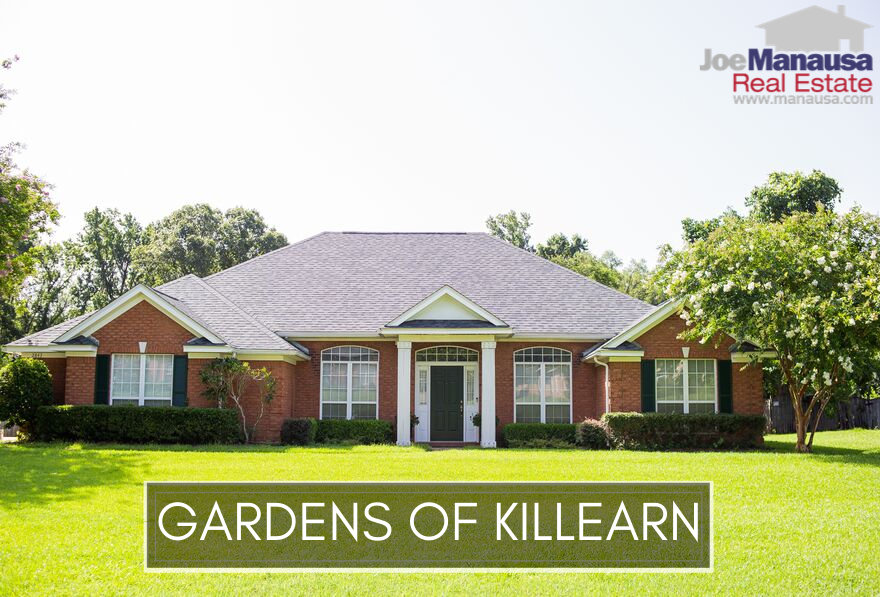 The Gardens of Killearn is a smaller neighborhood located within the Killearn Estates community, filled with 3 and 4-bedroom homes aged twenty to thirty years old.