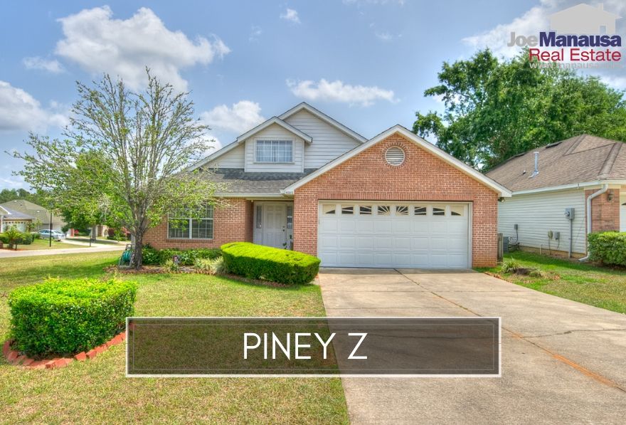 The popular Piney Z neighborhood is located five minutes from downtown Tallahassee and offers a bounty of amenities including a pool, fitness center, pavilion, playground, gazebo park, quick access to shopping, dining, entertainment, and of course the walking trails in Lafayette Heritage Trail Park.
