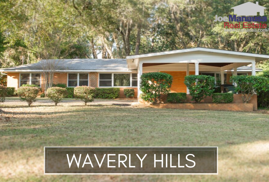 Waverly Hills is one of the most popular neighborhoods just north of the Tallahassee Midtown area, filled with various sized homes built over the past 67 years.
