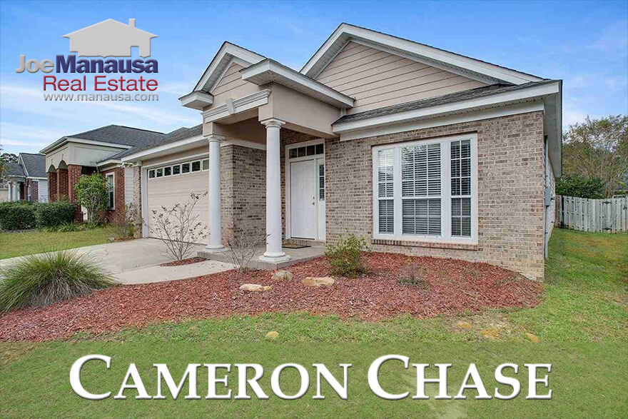 Cameron Chase sits at the southern edge of Killearn Estates in the 32309 zip code with about 130 three and four bedroom homes with values exactly where the market most needs them