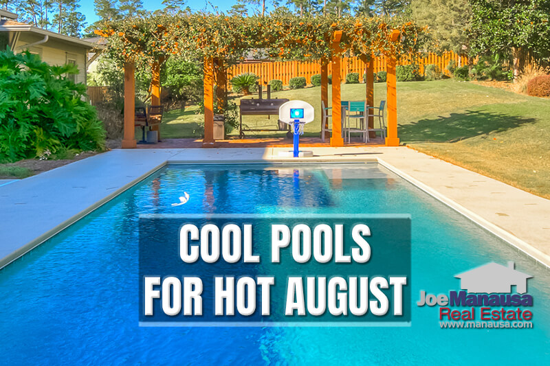 Cool pools with attached homes for sale