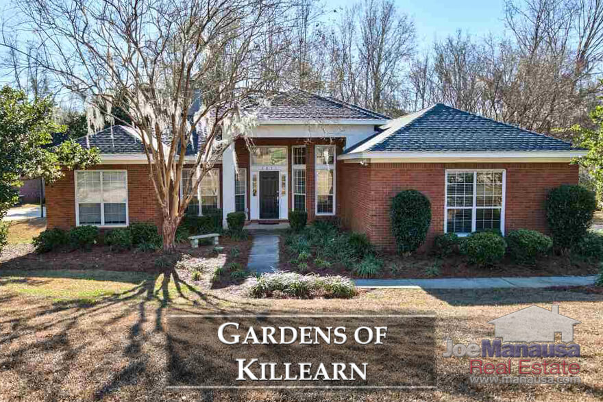 The Gardens of Killearn offers 3 and 4 bedroom homes in the 15 to 30 year old range, and current prices make these some of the highest demand homes in Tallahassee.