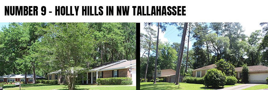 Images of homes for sale in Holly Hills in NW Tallahassee, FL