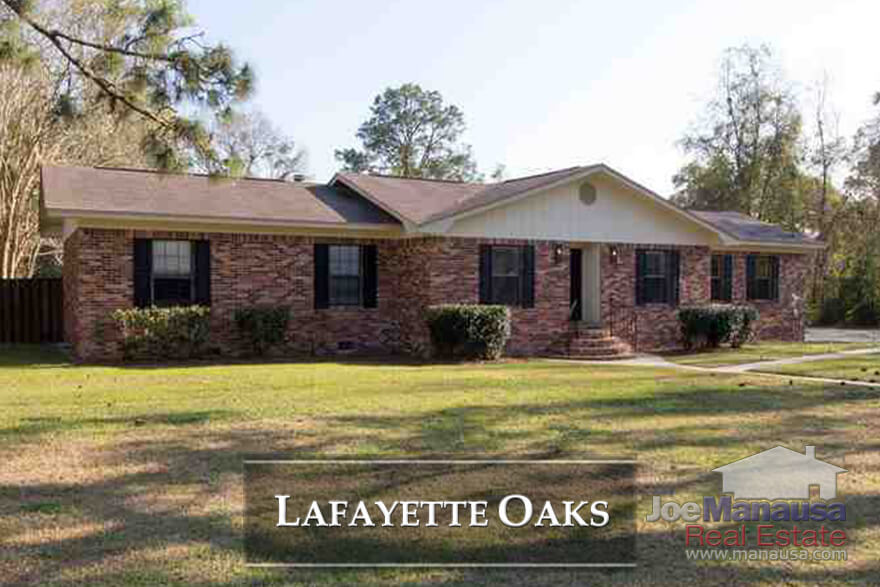 Lafayette Oaks is Tallahassee's first gated community, and it offers spacious homes on large lots that were mostly built forty to fifty years ago