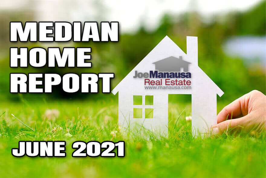 The median home price, median home value, and median home size June 2021