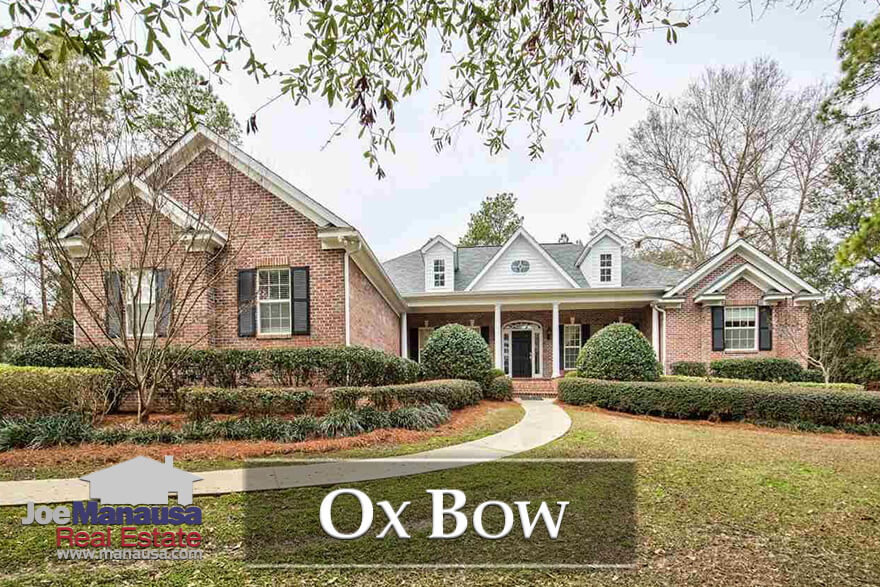 Situated along the highly prized Thomasville Road corridor, Ox Bow offers large homes on acre plus homesites (as well as the fact these homes are zoned for a trio of A-rated schools)