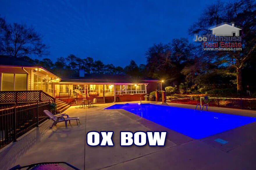 Ox Bow in Northeast Tallahassee is an area within the high-demand 32312 zip code filled with large luxury homes on acreage.