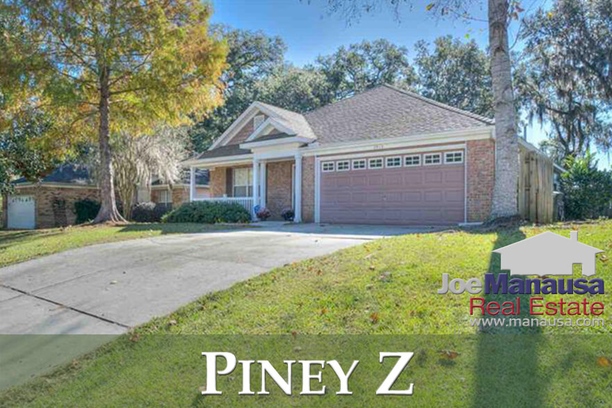 Piney Z is a popular neighborhood NE Tallahassee neighborhood offering homes from just below $200K to a little more than $300K in price.