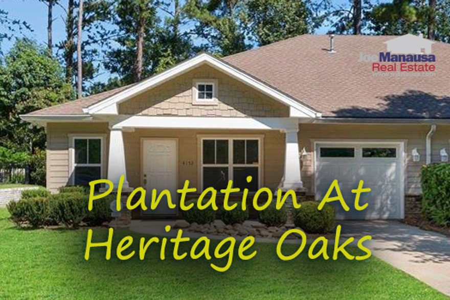 The Plantation At Heritage Oaks is a picturesque neighborhood in East Tallahassee, known for its homes built between 2006 and 2017, showcasing classic southern-style architecture.