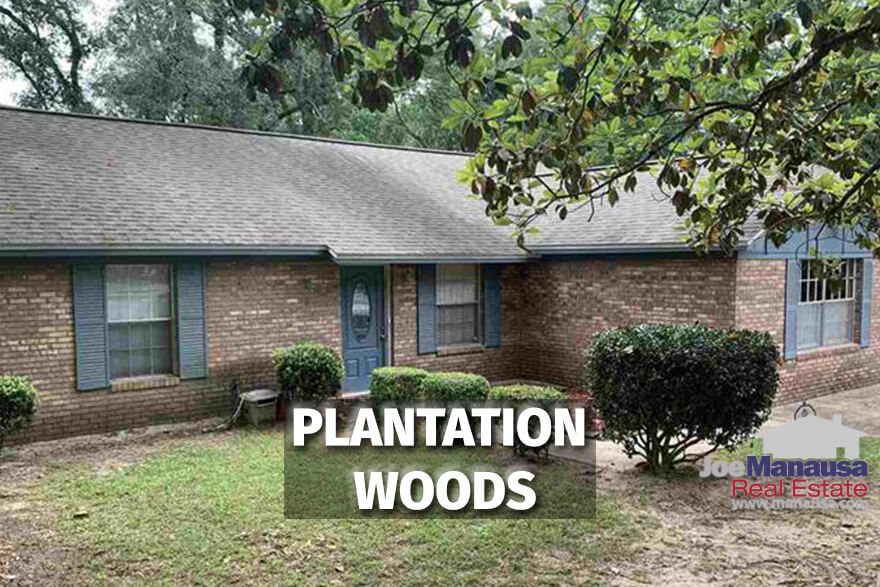 Plantation Woods in Northwest Tallahassee is a neighborhood of more than three hundred single-family detached homes on quarter-acre or more sized parcels of land