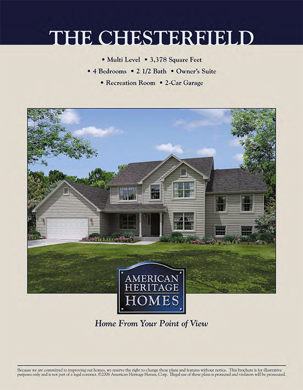 The Chesterfield Floor Plan - American Heritage Homes