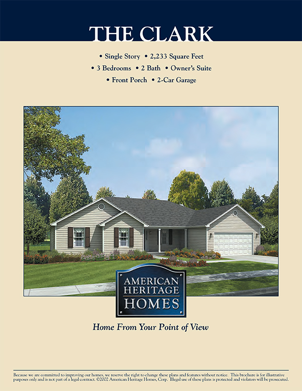 The Clark Floor Plan - American Heritage Homes