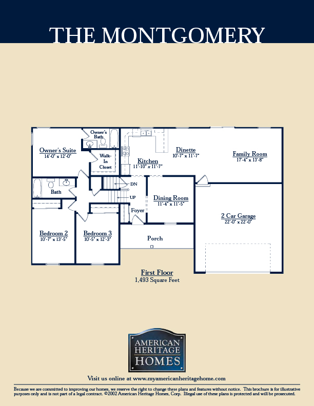 The Montgomery Floor Plan - American Heritage Homes