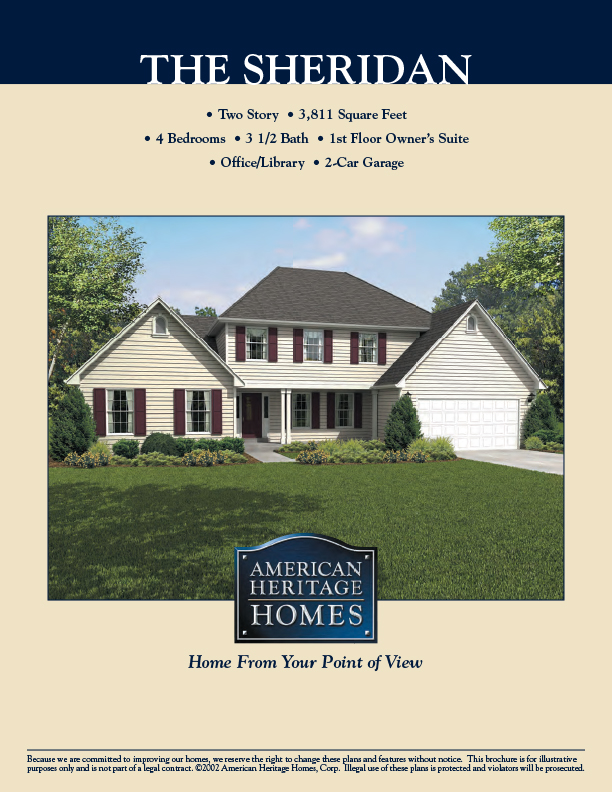 The Sheridan Floor Plan - American Heritage Homes