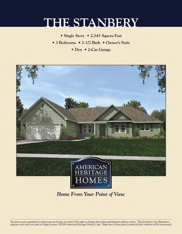 The Stanbery Floor Plan - American Heritage Homes