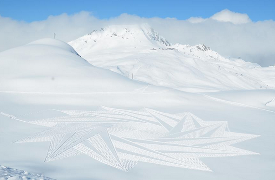 Simon Beck - Snow Art - Walking - France - Minnesota Snow