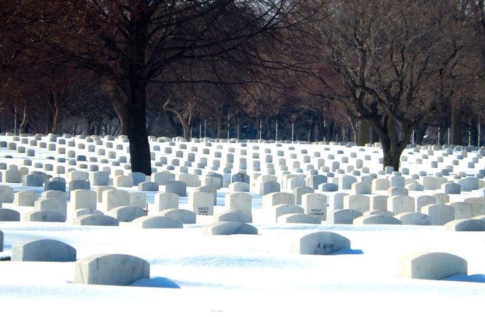 A Glimpse of the Twin Cities -- The Headstones at Fort Snelling National Cemetery - 2014