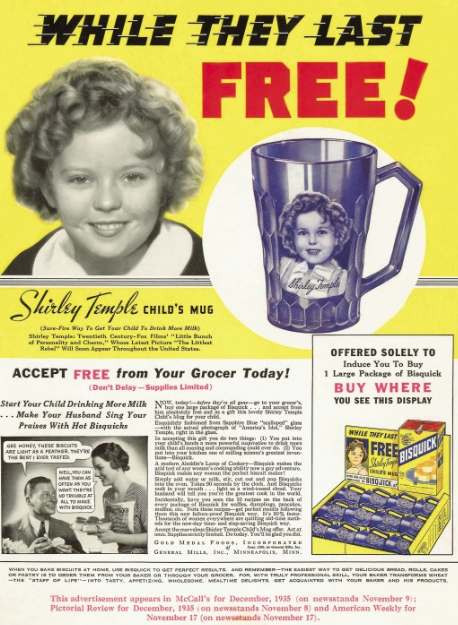 General Mills Says Goodbye to Shirley Temple - drink your milk