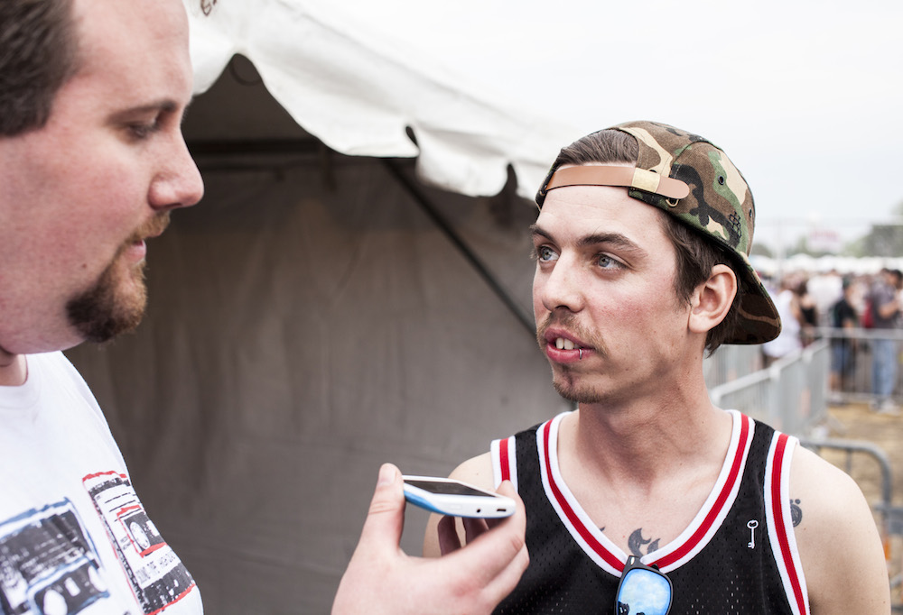 Thankfully I didn't need Internet service to record interviews like this one with Grieves. 