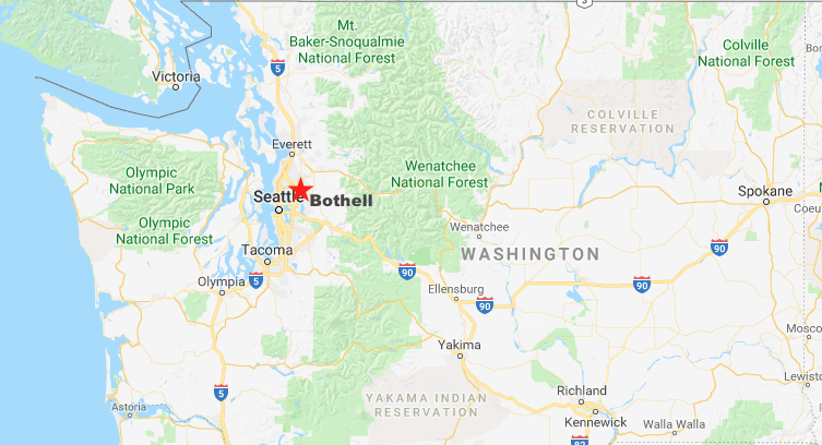 Map of Bothell, WA