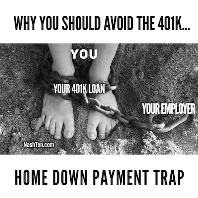 Avoid the 401K home down payment trap