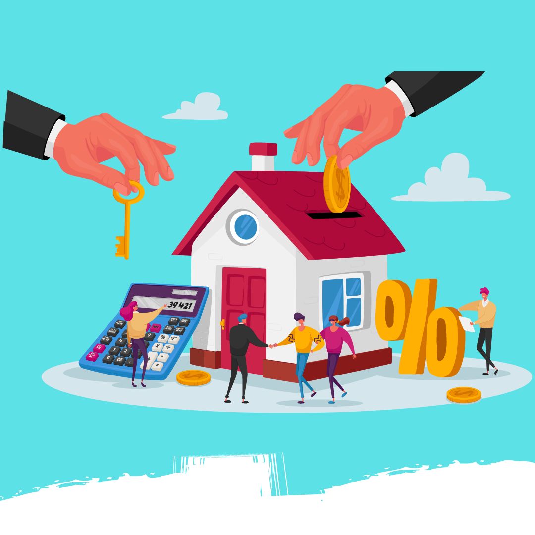 Home, Keys, Savings and Mortgage Rate