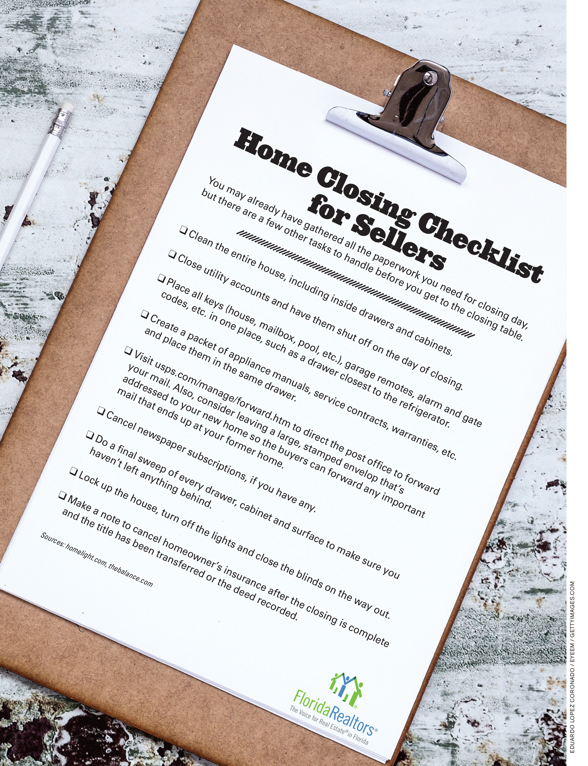 Home Closing Checklist for Sellers