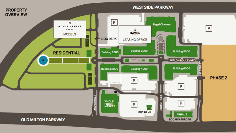 Avalon Mall Map   Avalon Property Overview Map 