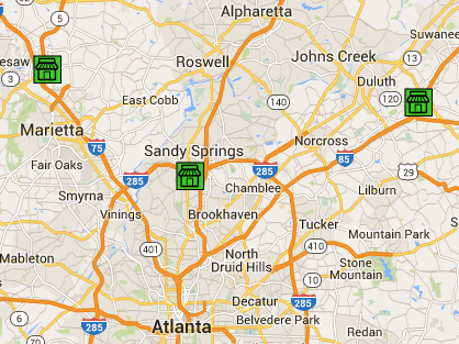 Map Of Greater Atlanta Ga Area FMLS   Search Homes For Sale | IDX Listings & Area Map