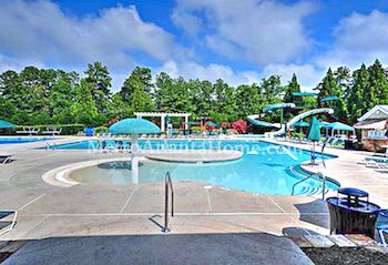 The neighborhood pool and community amenities at Willow Springs in Roswell, GA.