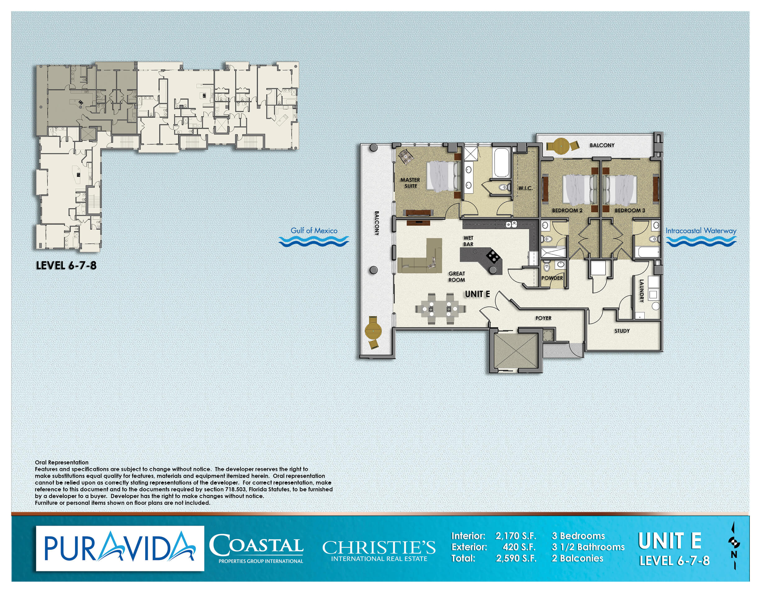 Floorplans of The Popular Pura Vida Condo on Clearwater Beach