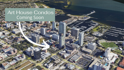 Proposed Location Of New ART House Condos In Downtown St Petersburg FL