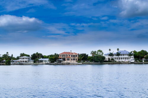 View Of Clearwater Beach Waterfront Homes