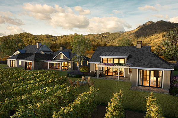 House by vineyards