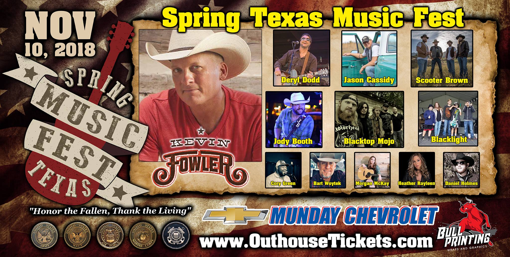 Kevin Fowler, Blacktop Mojo, Scooter Brown, Jason Cassidy, Jody Booth