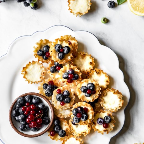Lemon Tarts with Blueberries Recipe