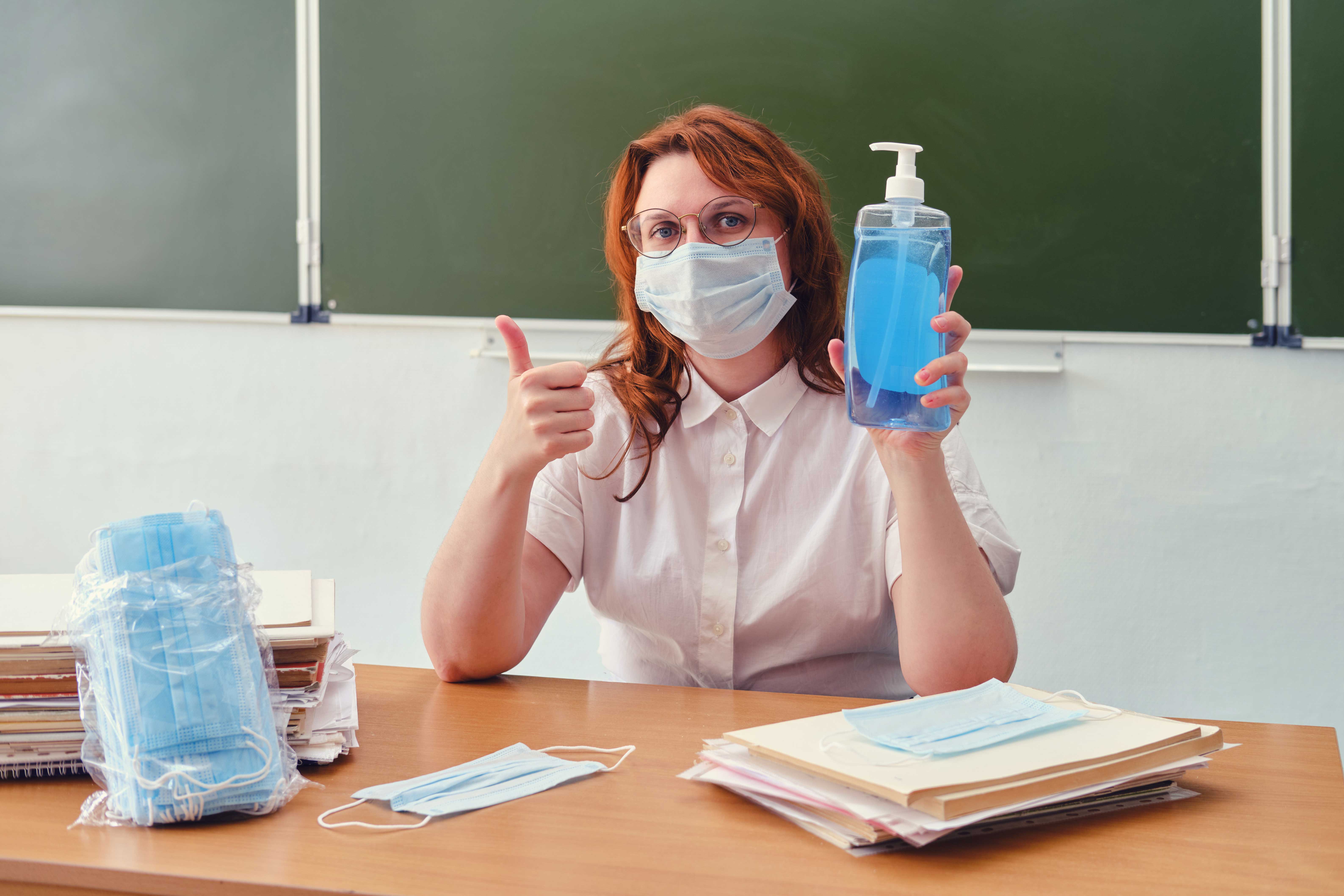 Teachers are required to wear mask at The Goddard School of Ashburn