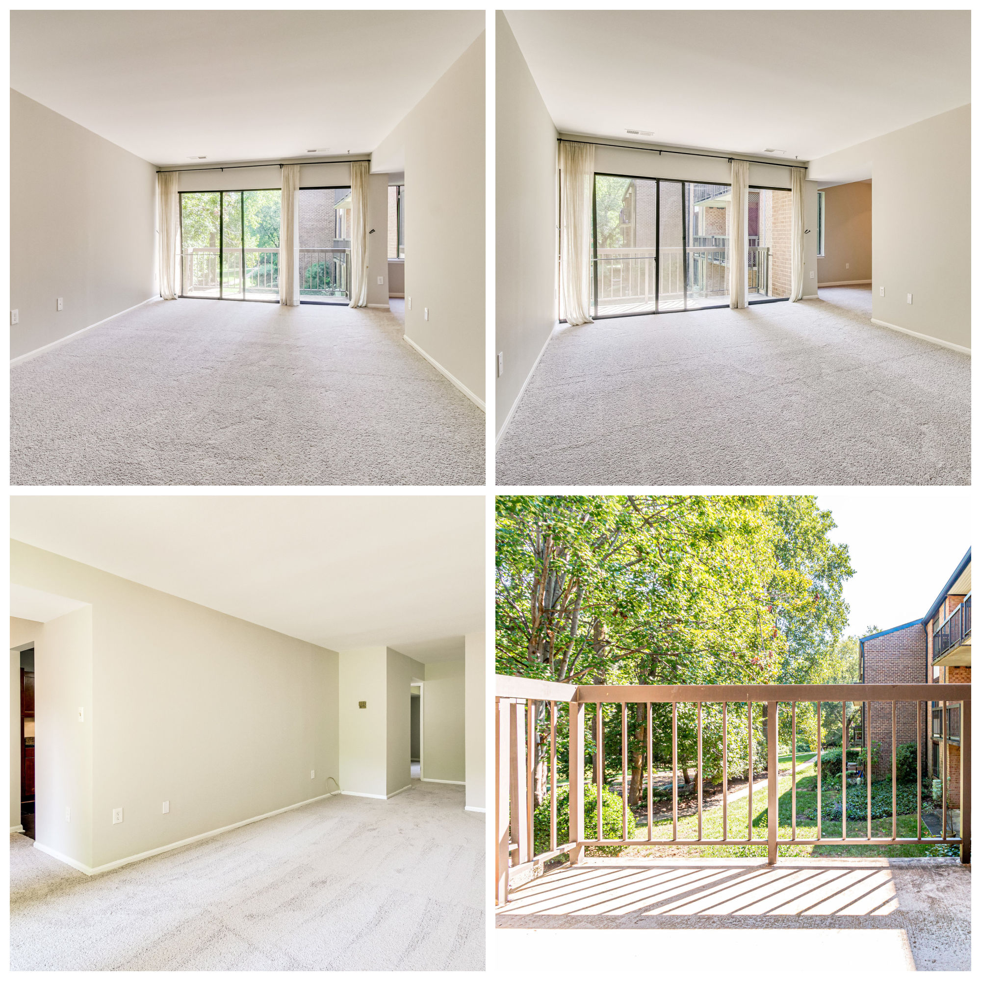 9810 Kingsbridge Dr #102, Fairfax- Living Room and Balcony
